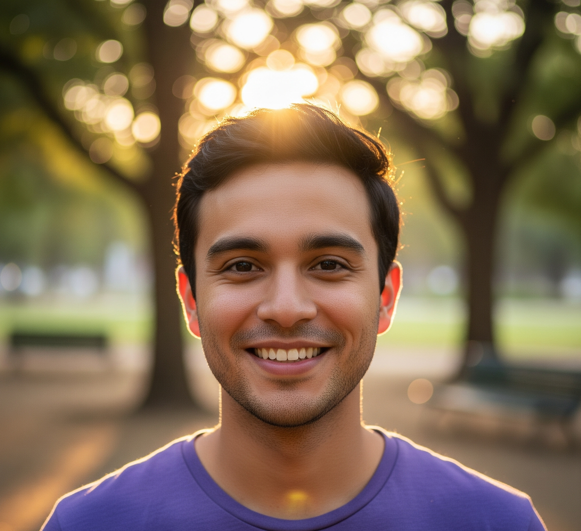Alberto smiling at camera