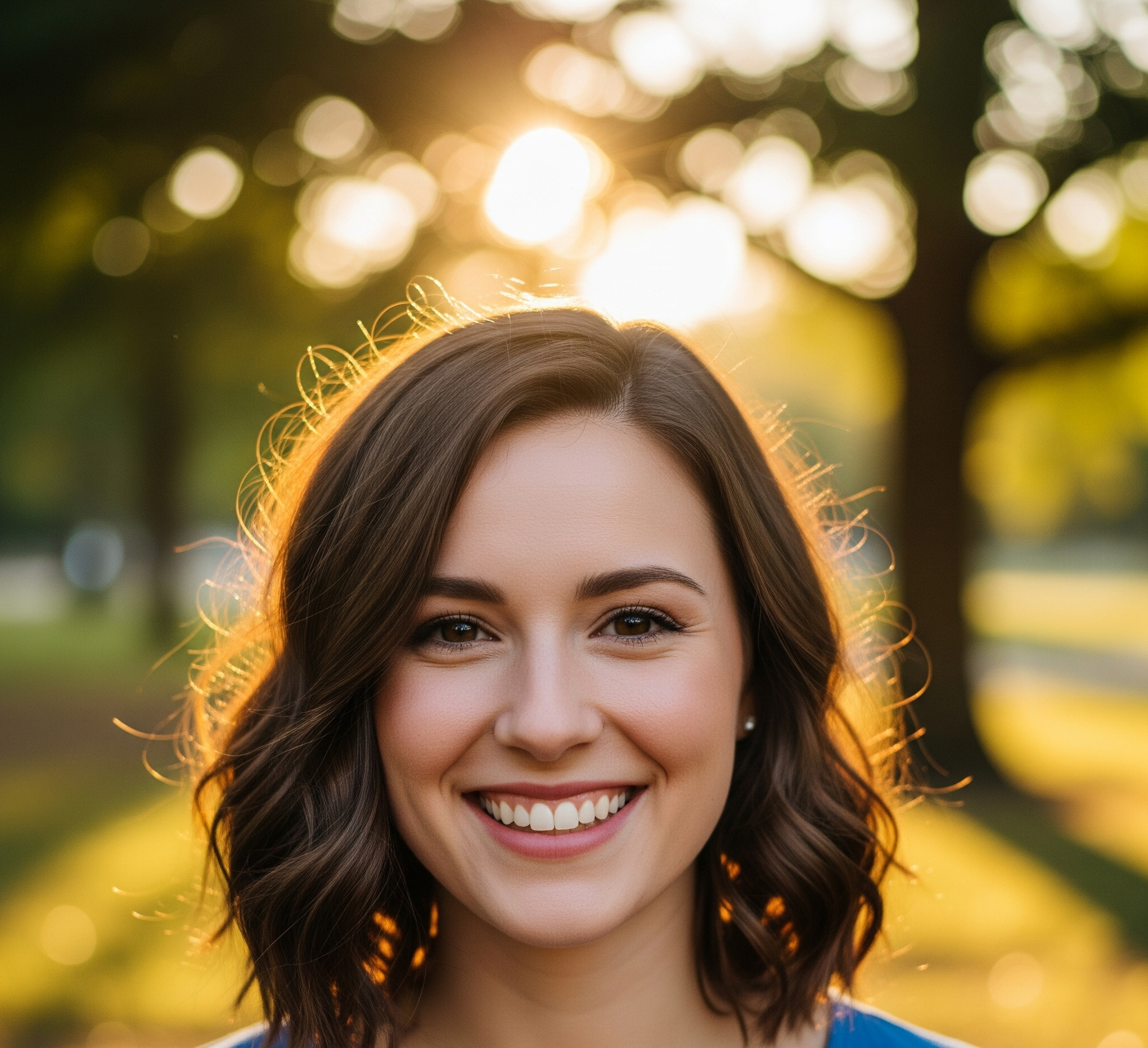 Emily smiling at camera