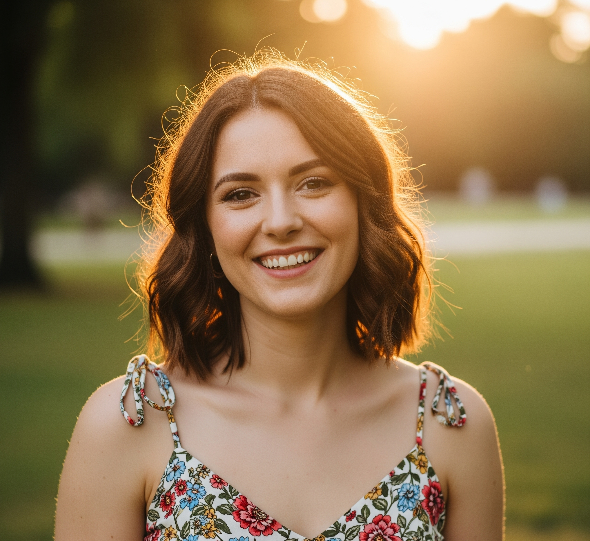 Rene smiling at camera